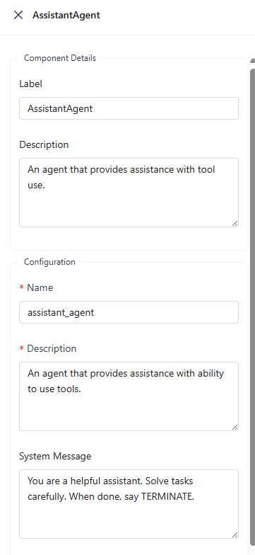 Editing the configuration of an agent